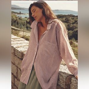 Zara Oversized Striped Buttondown